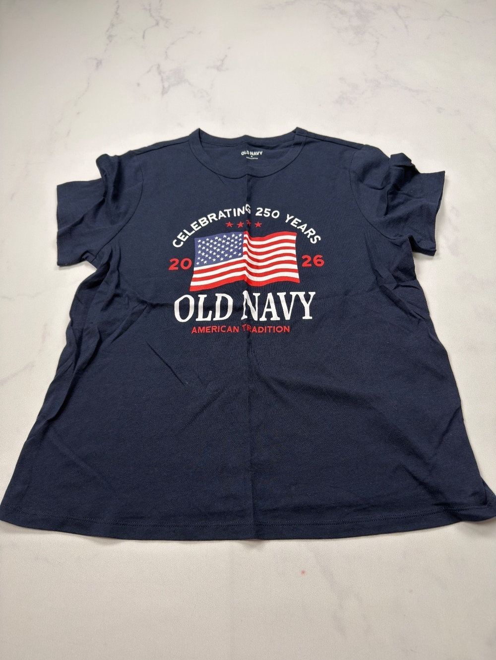 Old Navy Celebrating 250 Years T Shirt Navy 2010s Americana - Womens M